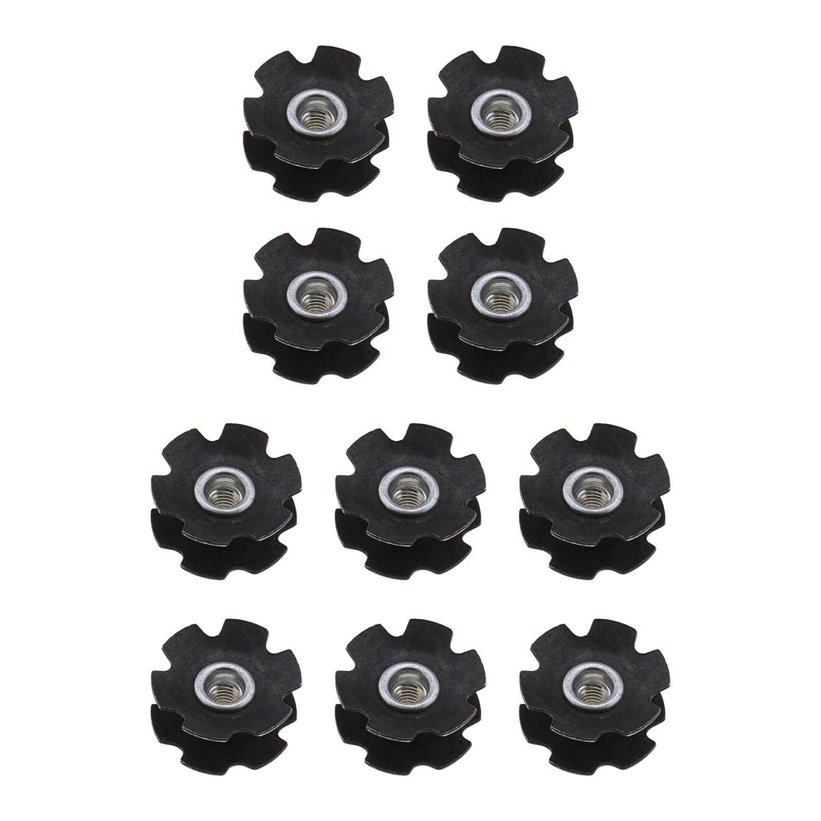 10PCS Bike Headset Star Nut Set for 28.6mm (1-1/8 inch) Front Fork - Compatible with Mountain Bikes, Road Bikes & Hybrid Bikes - Durable Cycling Components for Easy Bike Repair & Maintenance - Perfect for DIY Bike Upgrades & Professional Mechanics