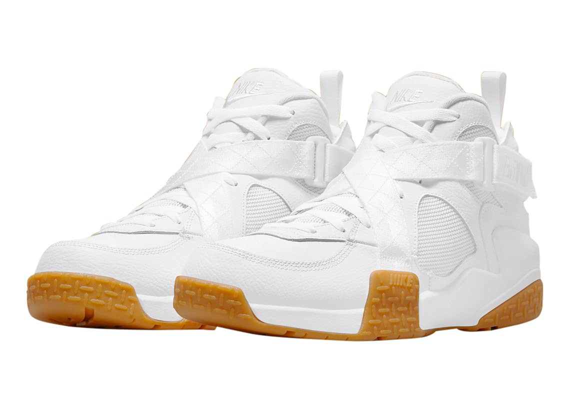 Nike Air Raid Men's Basketball Shoes - White/Black/University Red (642330-100) - High-Top Sneakers for Court Performance & Street Style