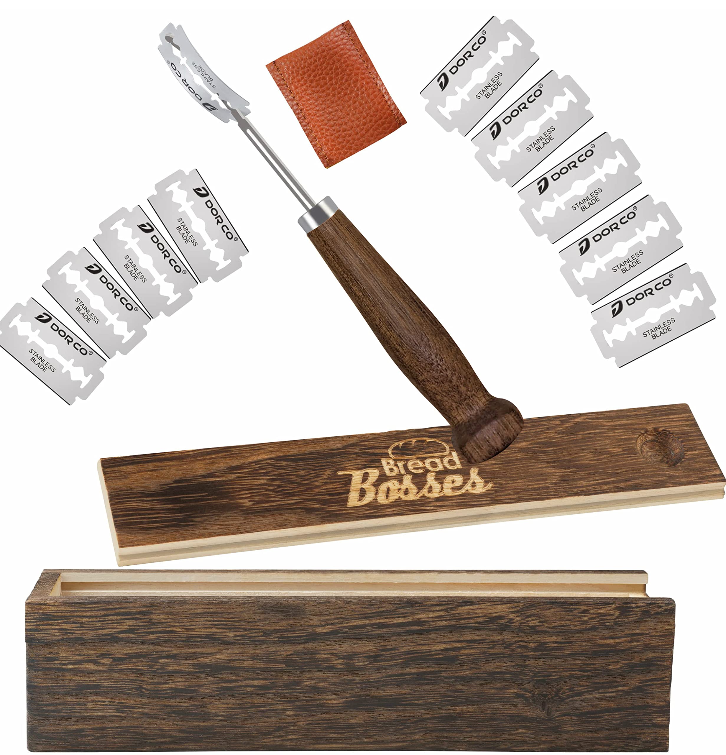 Bread Bosses Professional Bread Lame - Stainless Steel Dough Scoring Knife for Sourdough Baking, Bread Making Tools with Razor Blades - Perfect Gift for Bakers & Ideal for Home Baking, Artisan Bread Preparation