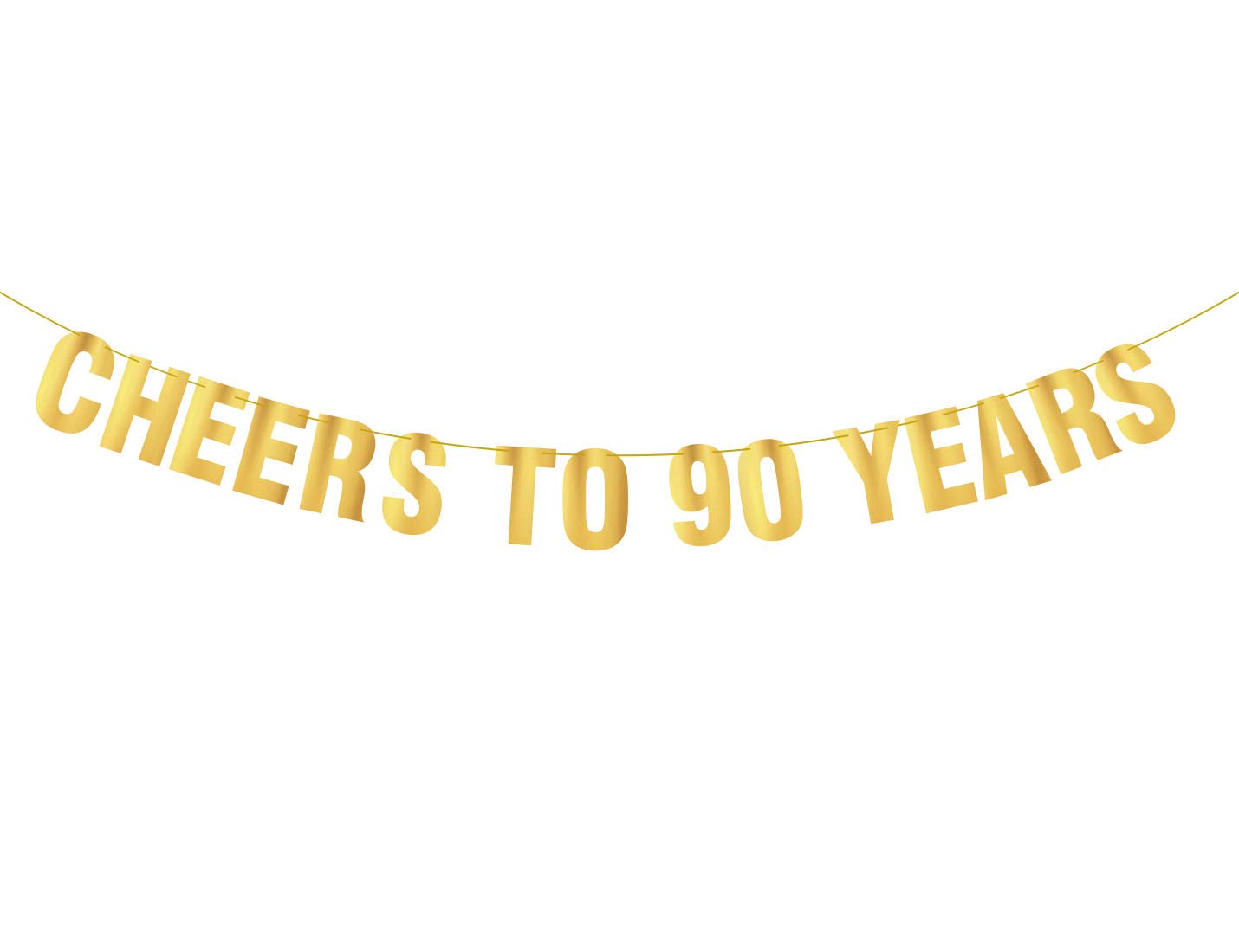 90th Birthday Decorations - Cheers to 90 Years Gold Banner, Backdrop & Party Supplies for 90th Anniversary Celebration | Perfect for Milestone Birthday Parties, Retirement Celebrations & Family Gatherings