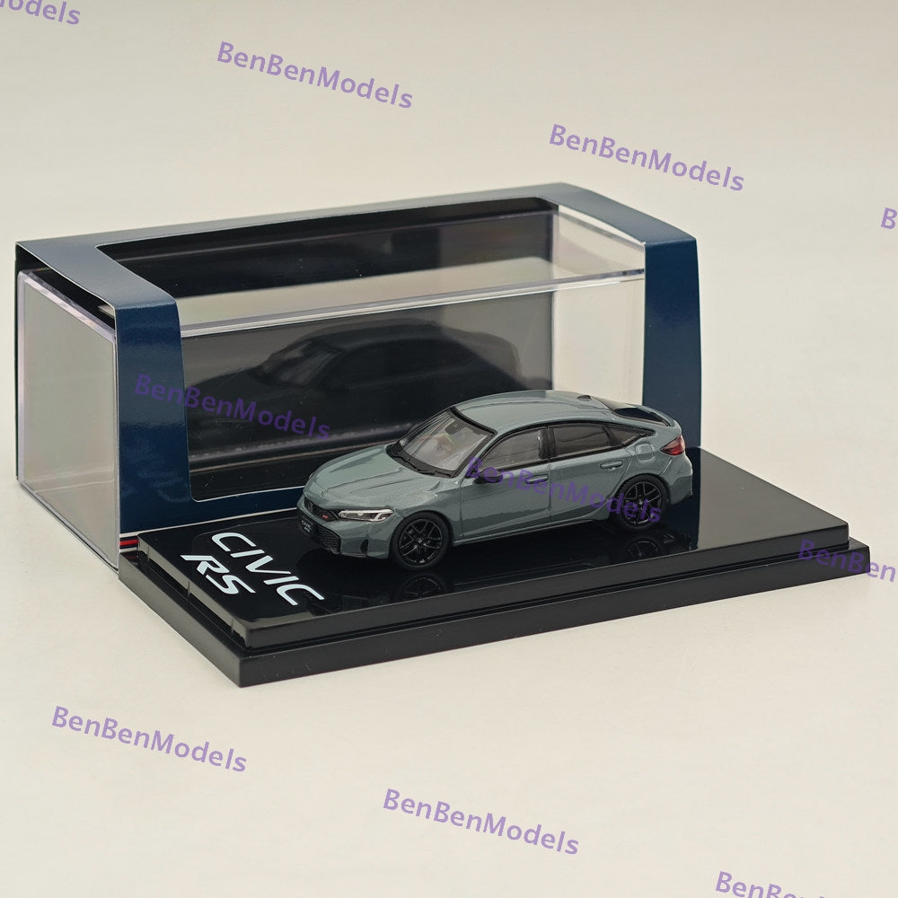 1/64 Scale Hobby Japan Honda Civic RS Sonic Gray Pearl Diecast Model Car HJ642046AGY - Perfect for Collectors, Display, and Gifts
