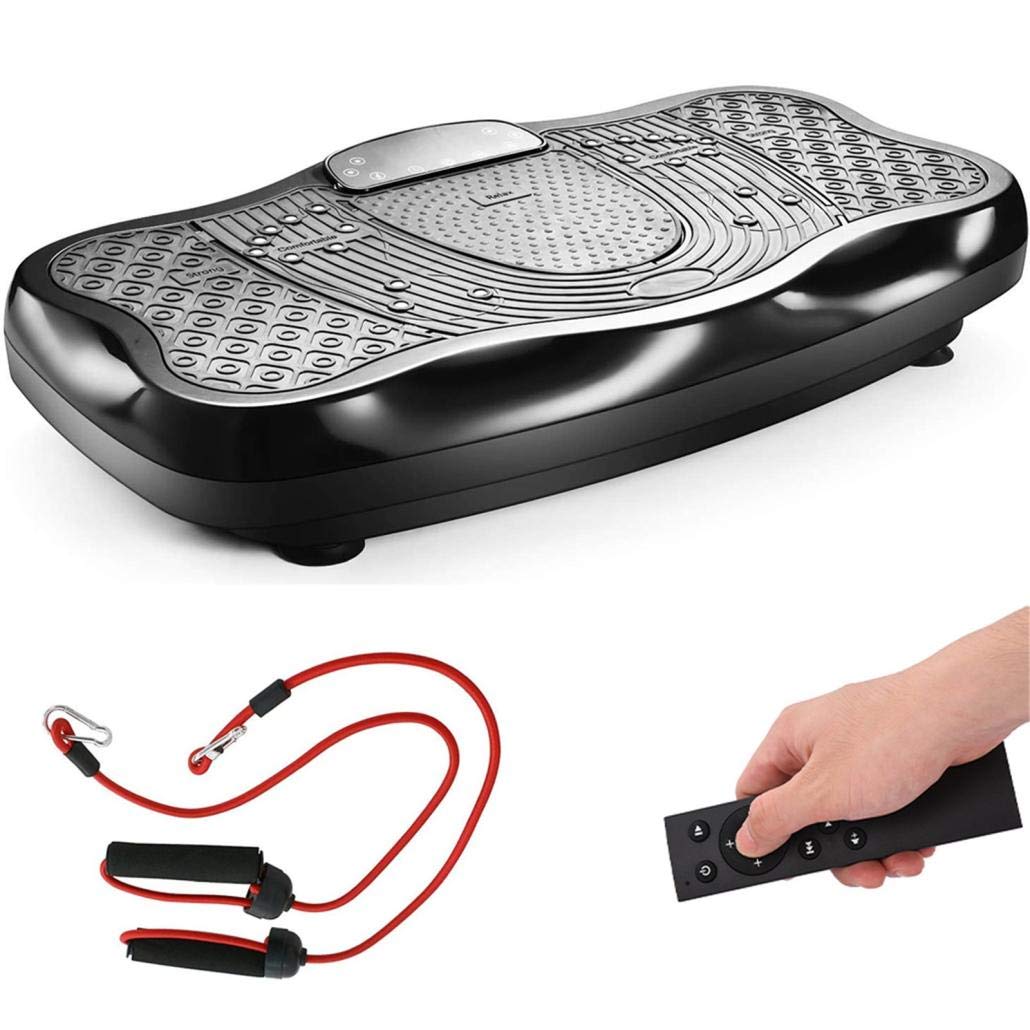 Qianglin Fitness Vibration Platform Machine - Full Body Workout Equipment with Remote Control & Resistance Bands for Home Gym, Weight Loss & Muscle Toning | Ideal for Home Exercise, Physical Therapy & Fitness Training (US Stock)