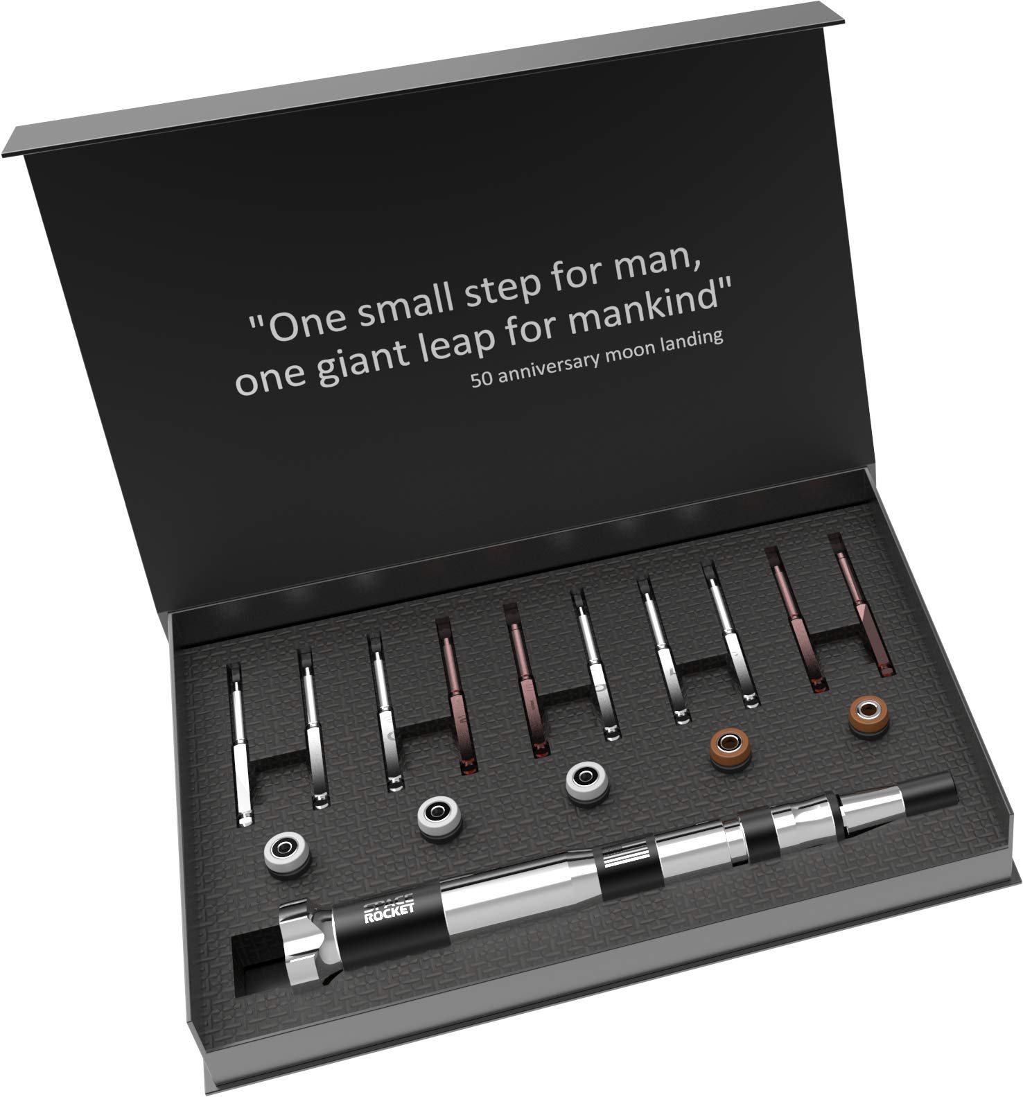 Magnetic Precision Screwdriver Kit with Extender - 14-Piece Space Rocket Design Tool Set for Small Appliance & Electronics Repair | DIY Home Improvement & Tech Gadget Maintenance | Perfect for Laptops, Phones, Watches & Household Devices