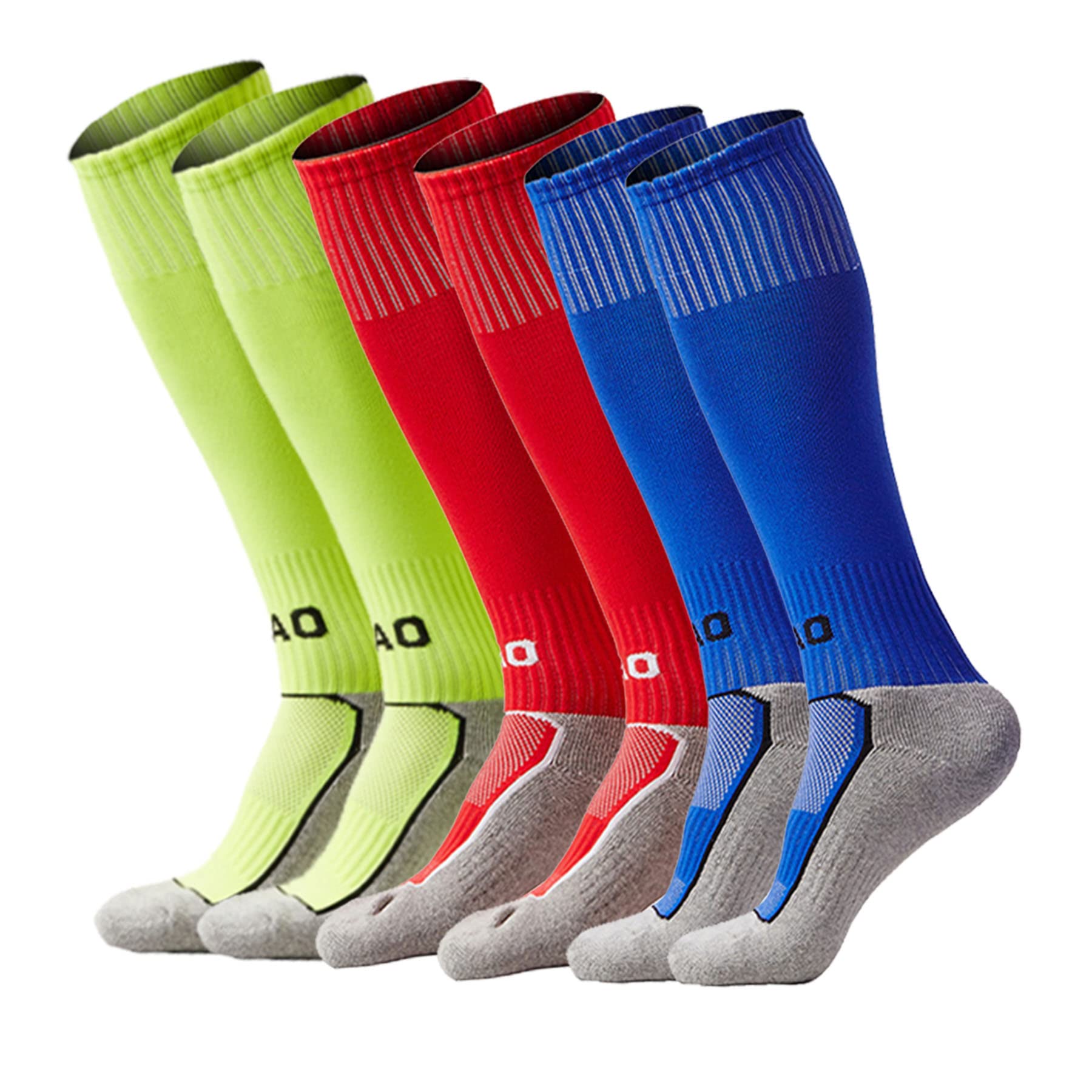 Xikun Kids Soccer Socks - Knee High Compression Football Socks for Boys & Girls - Perfect for Training, Matches & Youth Sports Activities