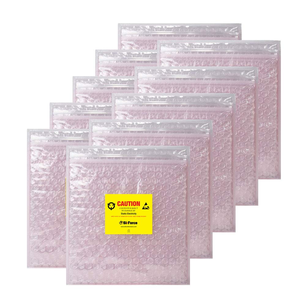 Anti Static Bubble Bags 100 Pack - Reusable Resealable Static Shielding Bags for Sensitive Electronics - ESD Protection for Circuit Boards, Computer Parts & Electronic Components (Pink) - Perfect for Shipping, Storage & Organization
