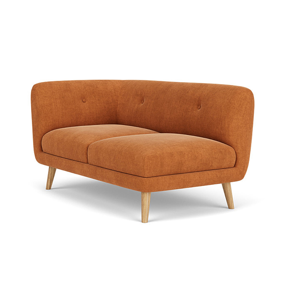 Alfred Fabric Left 2 Seater Modular Sofa - Modern L-Shaped Sectional Couch for Living Room, Lounge & Small Spaces - Comfortable & Stylish Home Furniture