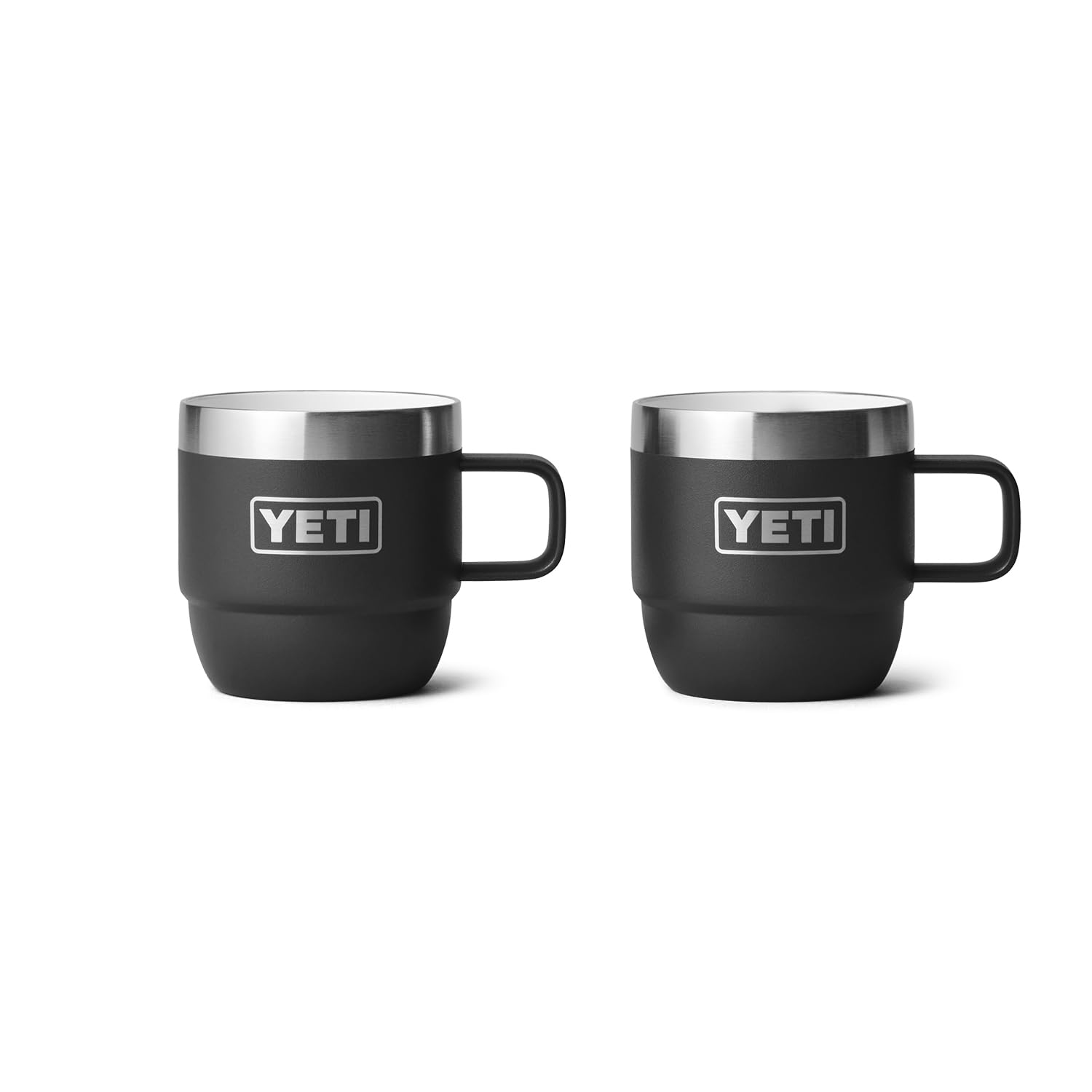 YETI Rambler 6 oz Stackable Stainless Steel Vacuum Insulated Coffee Mug - 2 Pack for Espresso, Hot & Cold Drinks - Perfect for Camping, Office & Travel