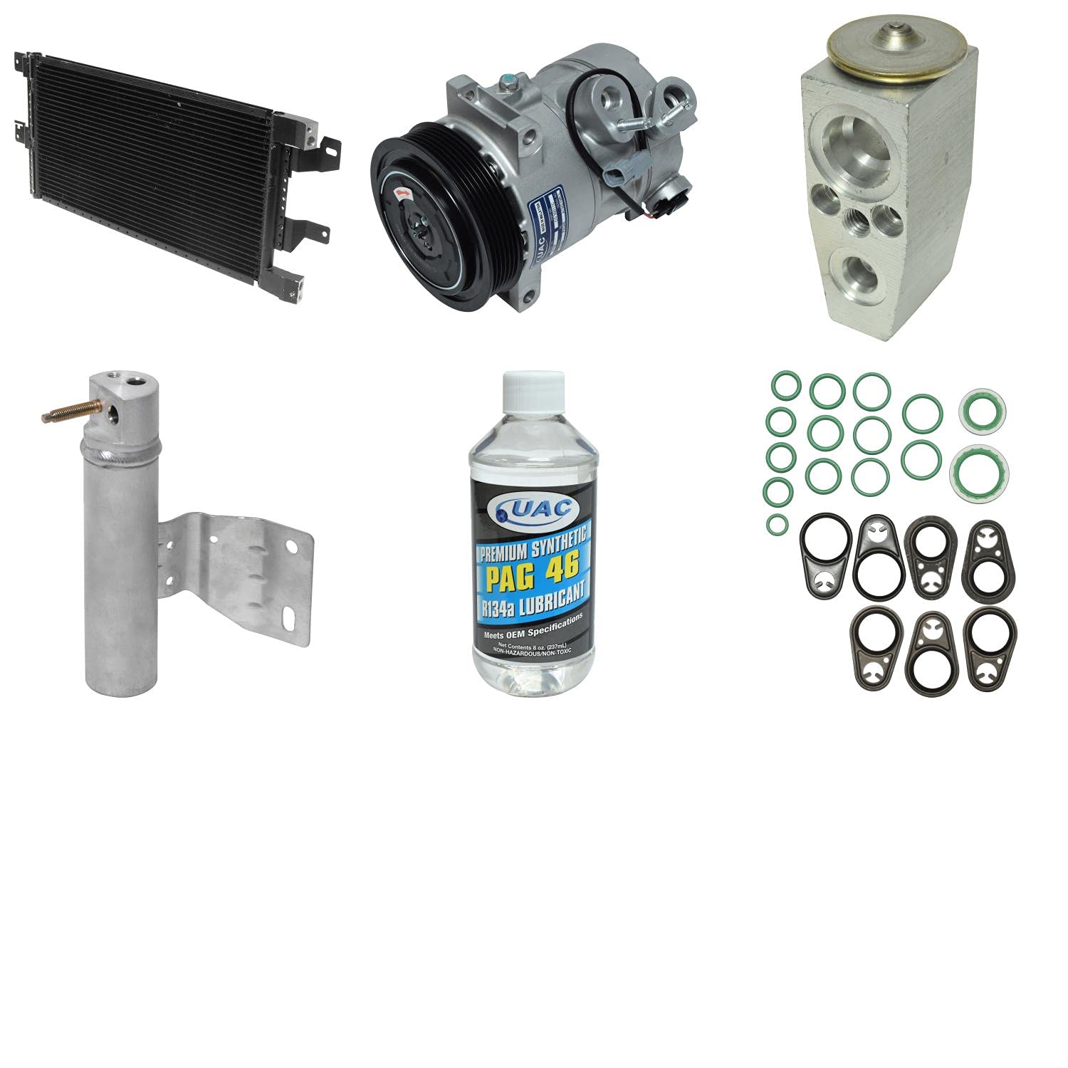 HVAC A/C Compressor and Condenser Replacement Kit - Compatible with Multiple Car Models - Perfect for AC System Repair and Maintenance