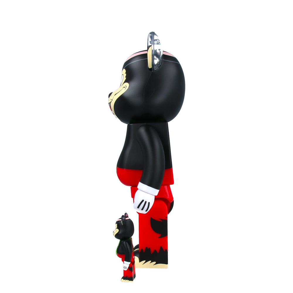 400% & 100% Bearbrick The Big Bad Wolf Collectible Figure - Perfect for Home Display, Office Decor & Anime Fans Collection