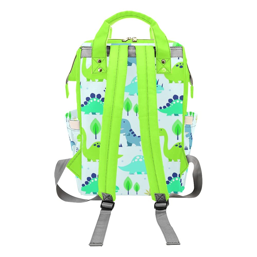 Custom Personalized Dinosaur Diaper Bag Backpack with Name - Large Travel Baby Nappy Tote for Moms | Perfect for Daycare, Family Outings & Baby Showers