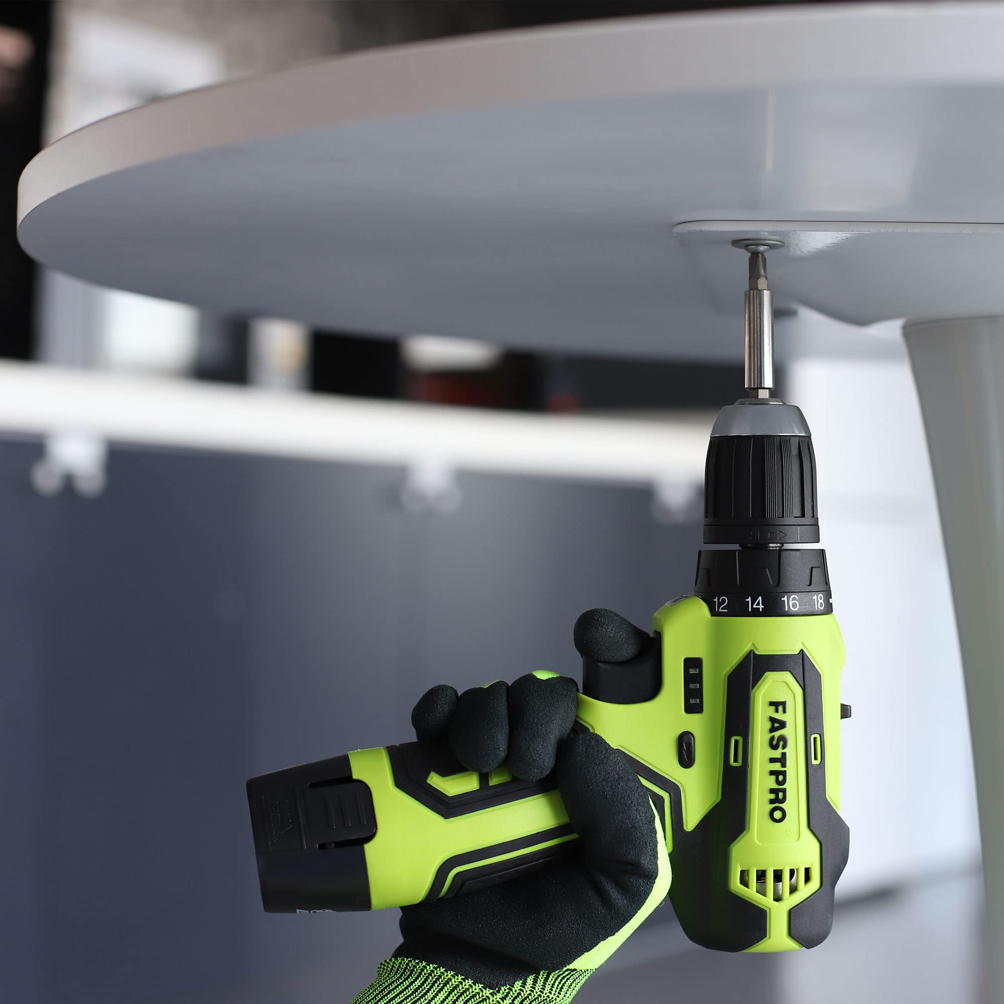 FASTPRO 160-Piece Home Tool Kit with 12V Cordless Lithium-Ion Drill Driver, Household Repair Tools & Storage Case - Perfect for DIY Projects, Home Maintenance & Professional Use - Ideal for Woodworking, Furniture Assembly & General Repairs