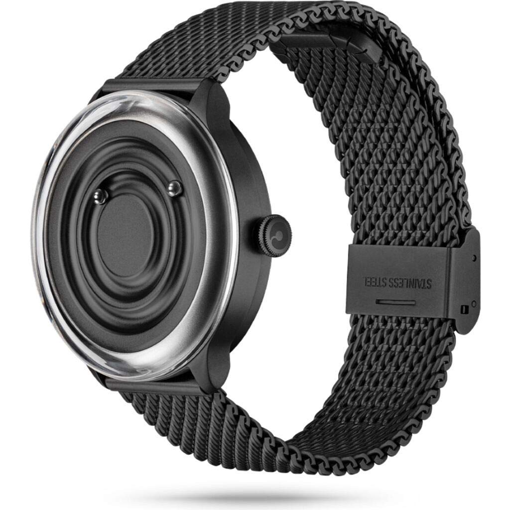 Ziiiro Jupiter Black Chrome Watch - Minimalist Unisex Analog Wristwatch for Men & Women - Perfect for Casual, Office, and Everyday Wear