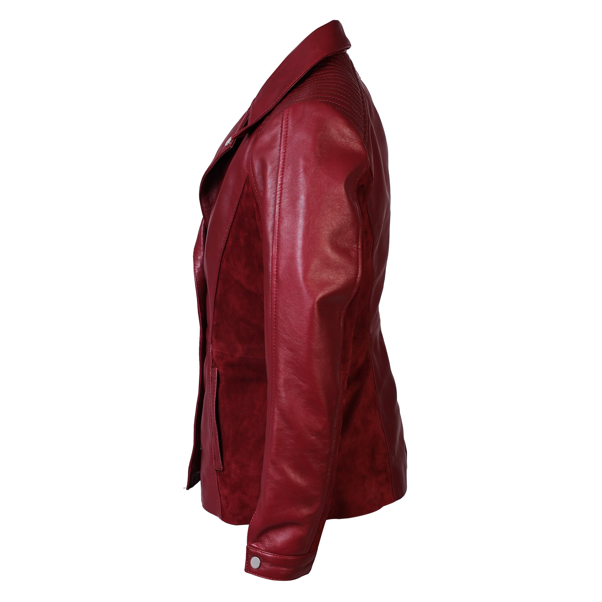 Women's Myrcella Suede Leather Blazer Jacket - Elegant Faux Suede Coat for Office, Dinner & Special Occasions