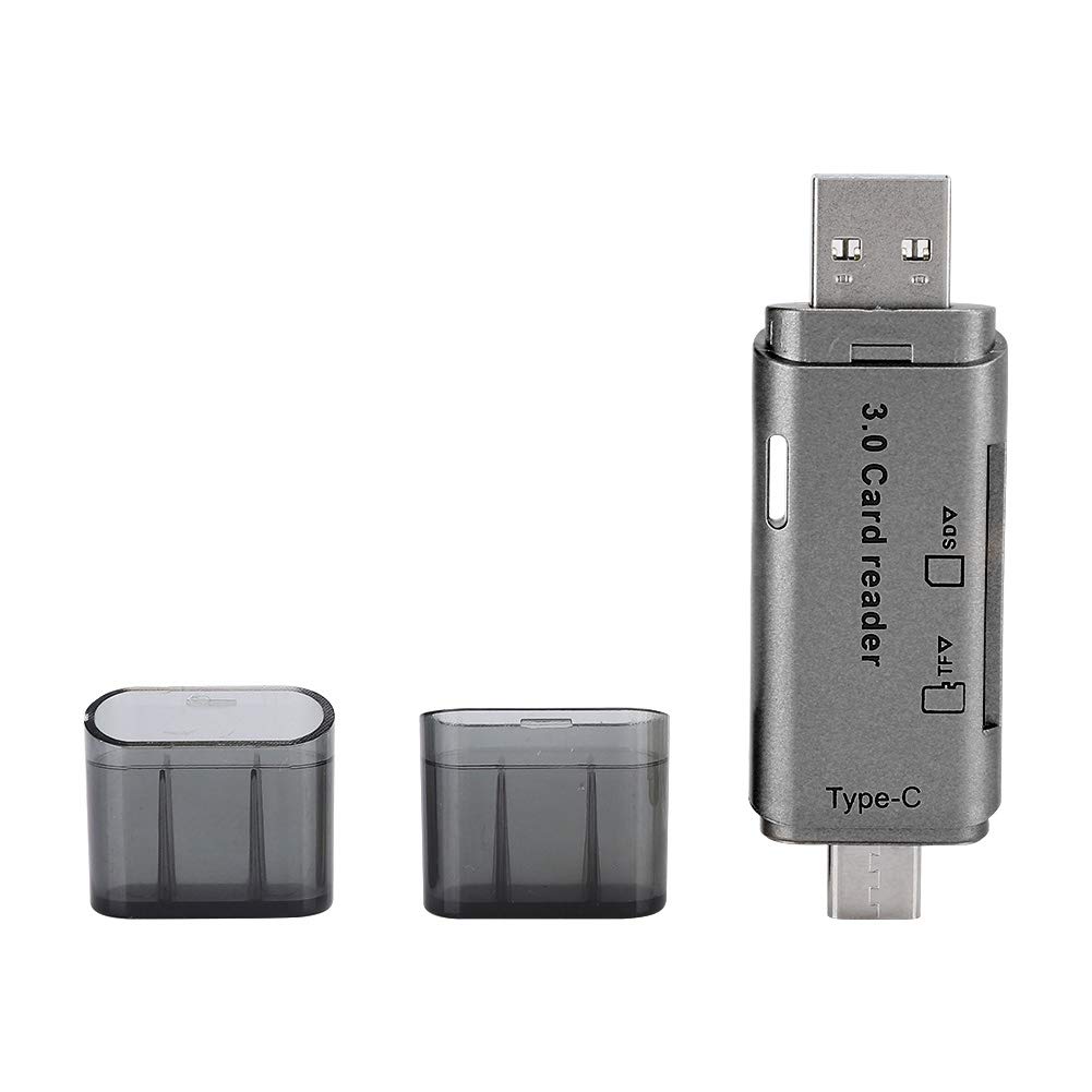 Portable USB 3.0 Multi-Function Card Reader - Memory Card Adapter for Mobile Phone & Computer (Silver) | Fast Data Transfer for Photos, Videos & Files | Perfect for Travel, Photography & Office Use
