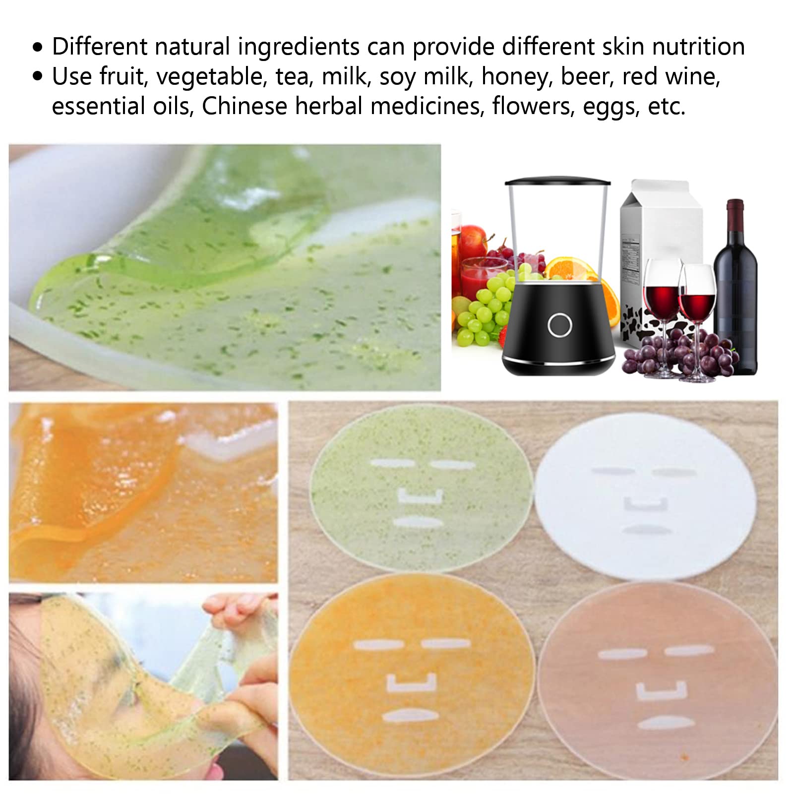 Automatic DIY Facial Mask Machine for Home SPA - Fruit & Vegetable Face Mask Maker Kit with Skin Care Mask for Beauty & Relaxation | Perfect for At-Home Skincare Routine & Self-Care Sessions