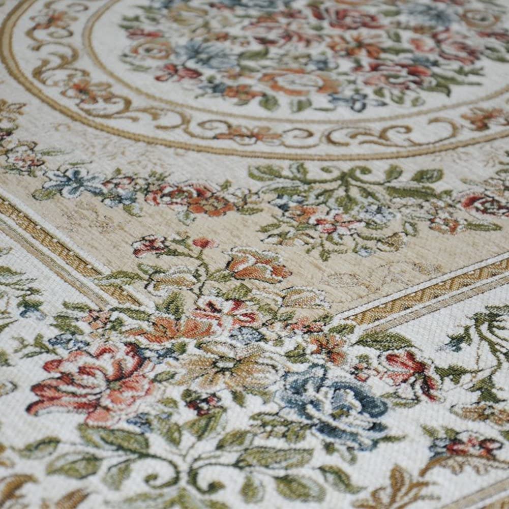 Ukeler Floral Area Rug - 63''x90'' Beige Garden Rose Design Accent Carpet for Living Room, Dining Room, Bedroom | Soft Non-Slip Floor Mat for Home Decor, Farmhouse & Boho Style Interior