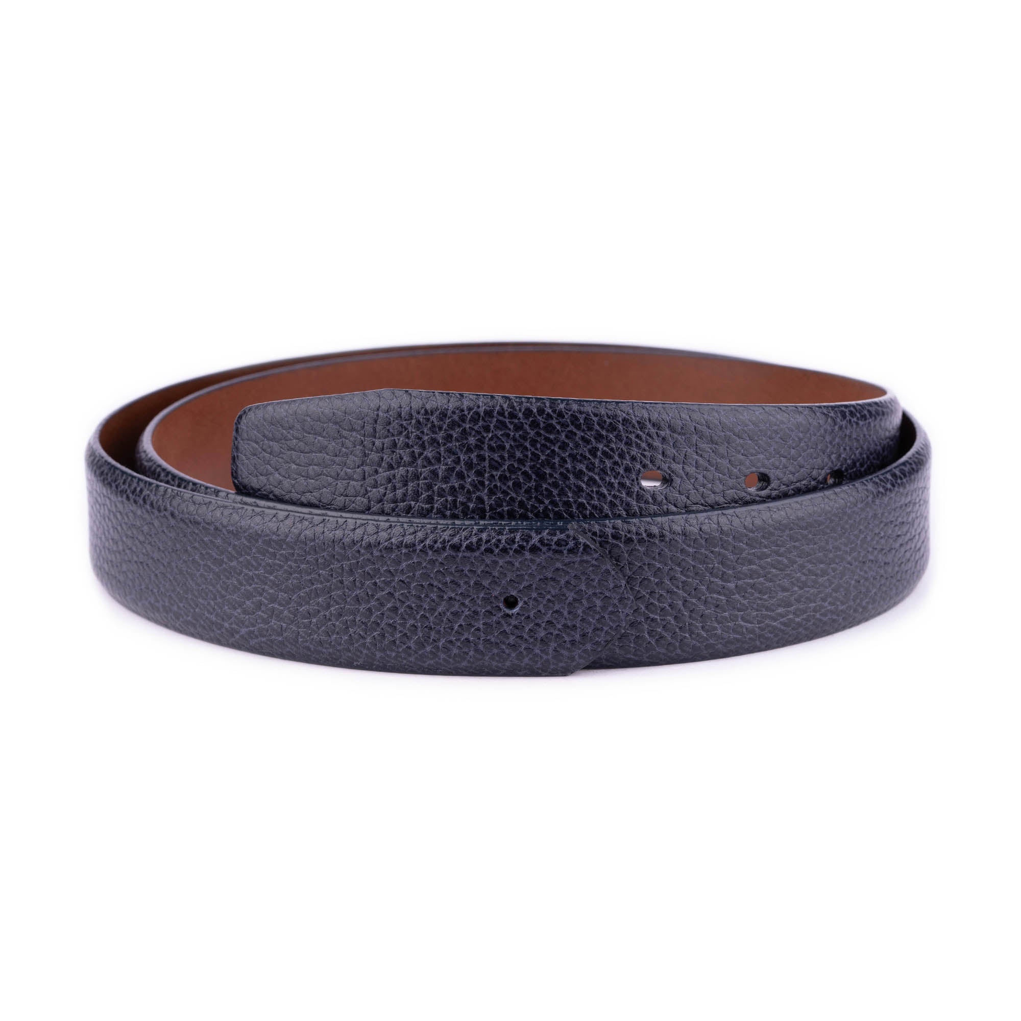 Premium Genuine Blue Leather Belt for Men - Dunhill Buckle Replacement - Perfect for Business, Casual & Formal Outfits