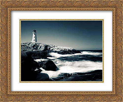 Gold Ornate Wood Frame with Double Matting