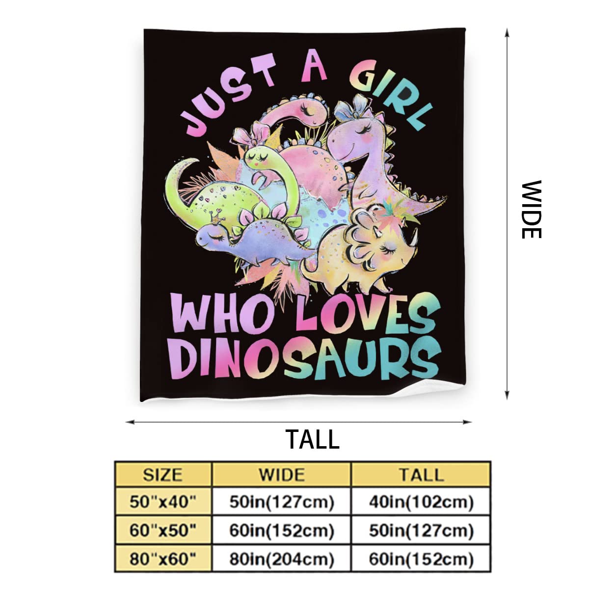Dinosaur Lovers Fleece Blanket - Super Soft & Warm Plush Flannel Throw Blanket 50x60 Inches - Perfect for Girls, Women & Adults - Cute Dino Decor Gift for Winter, Bedroom, Sofa & Camping