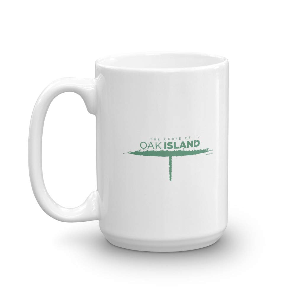 The Curse of Oak Island 15 oz White Ceramic Coffee Mug - Perfect for Hot Drinks, Office Use & Gift Giving