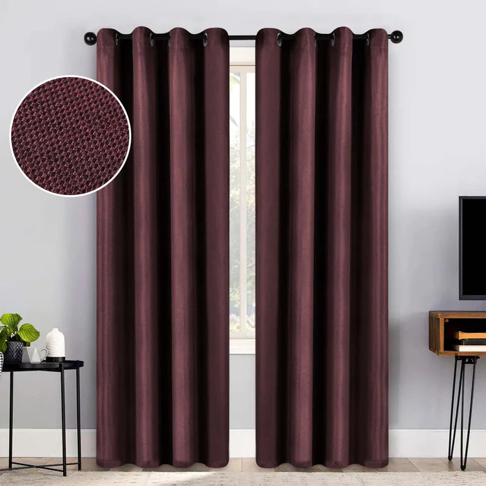 Blackout Curtains Set of 2 Panels - Jaxon Textured Room Darkening Window Drapes for Bedroom, Living Room & Home Theater (54x84 Inches)