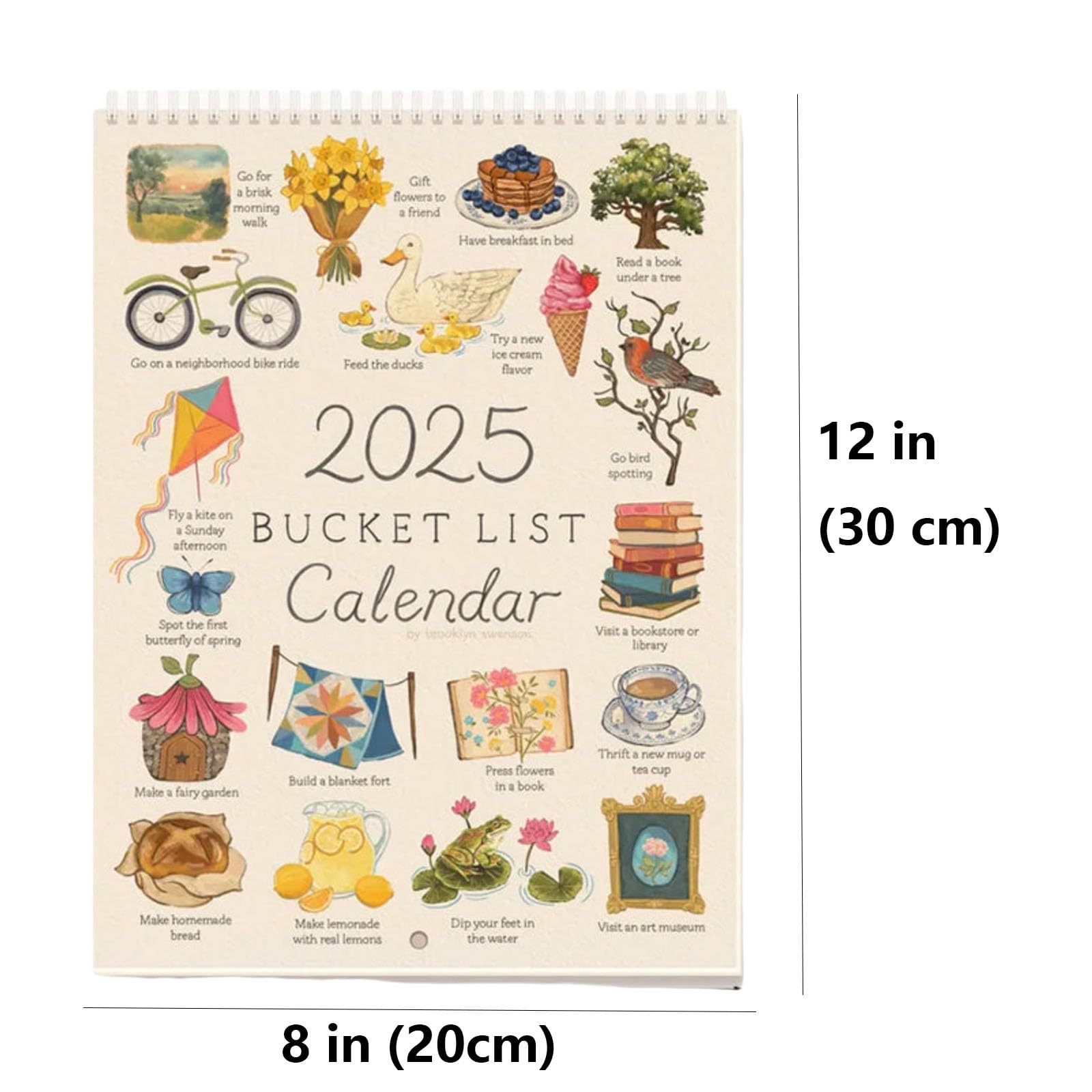 2025 Bucket List Calendar & Dream Journal - Monthly Wall & Desk Planner for Couples, Travel & Adventure - Includes Blank Bucket List Cards - Perfect for Retirement Life, Goal Setting & Family Planning (1PC) - Ideal for Home Office, Gift Giving & Personal Organization