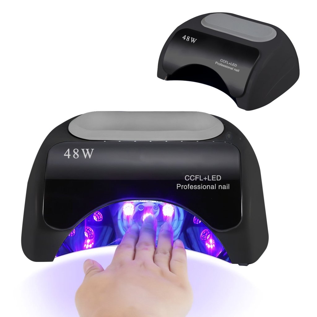 UV Nail Lamp for Gel Polish Curing - 48W Professional LED Nail Dryer with 4 Timer Settings, Fast Drying for Home & Salon Manicure/Pedicure Use
