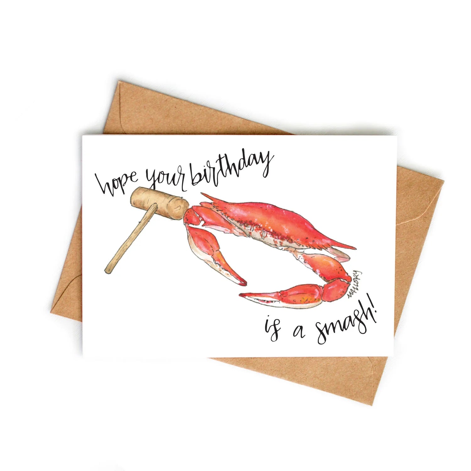 Fresh Steamed Crab Delicacy | Handmade Birthday Greeting Card for Seafood Lovers | Perfect for Crab Feast Parties & Special Occasions