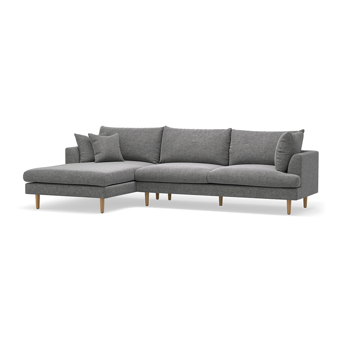 Byron Fabric Modular Sofa with Left Hand Chaise - Modern Sectional Couch for Living Room, Family Room & Home Theater Comfortable Seating