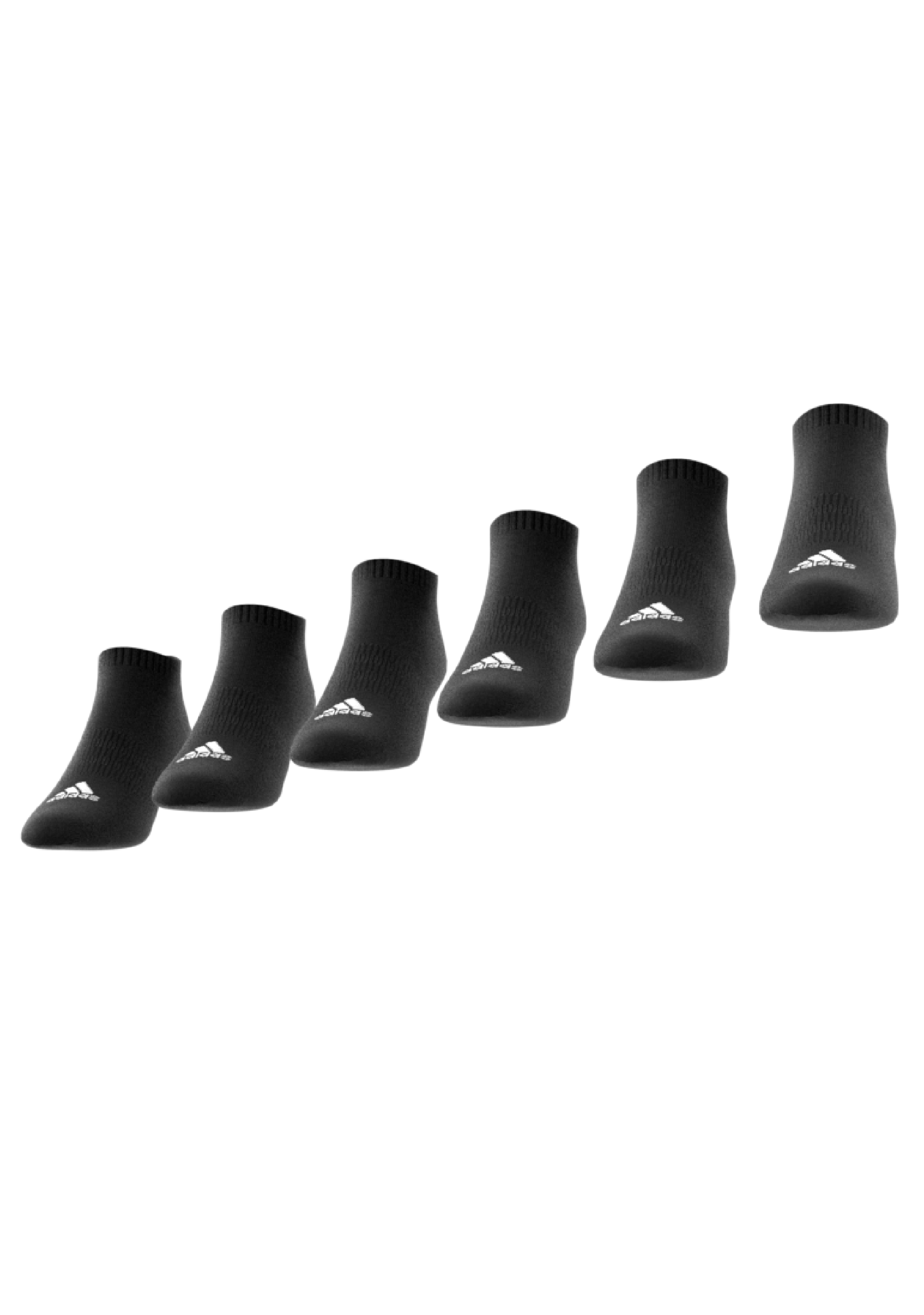 Adidas 6-Pack Performance Padded Ankle Socks for Running, Gym & Sports - Cushioned Arch Support & Breathable Comfort