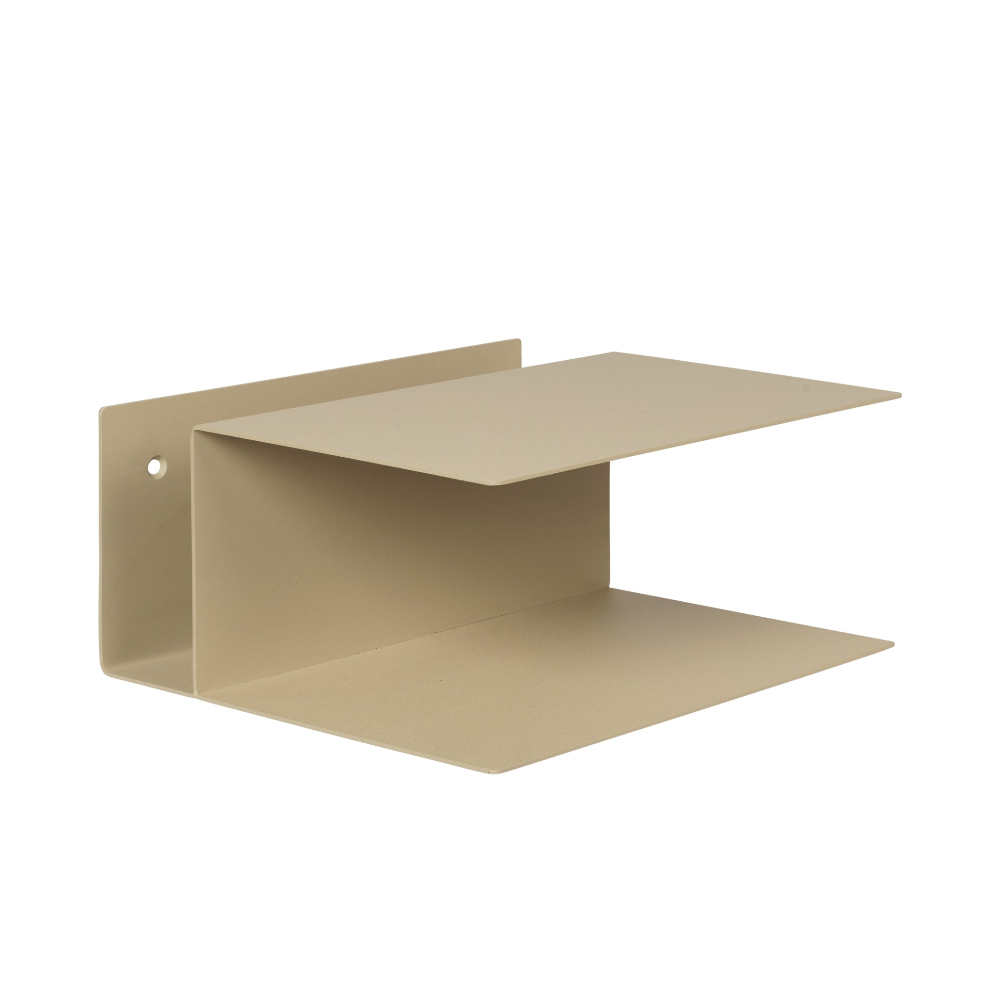FERM LIVING Lager Bedside Table in Cashmere - Modern Nightstand with Storage for Bedroom Decor & Small Space Living
