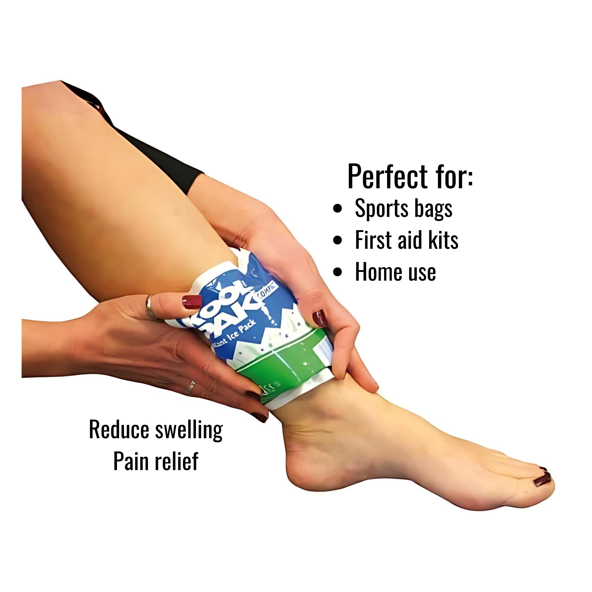 Compact Instant Ice Pack (20-Pack) - Reusable Cold Therapy for Injuries, Pain Relief & First Aid - Perfect for Sports, Gym, Home & Travel