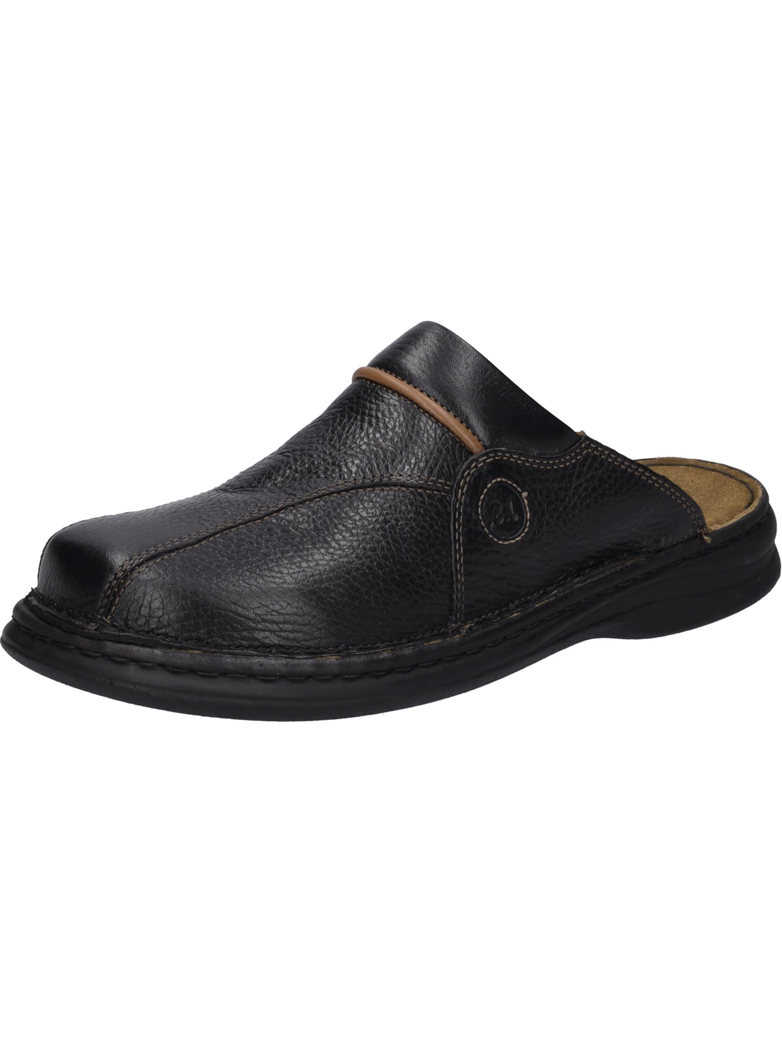Josef Seibel Men's Comfort Clogs - Black & Cognac (Style 26611) | Size 13 US | Slip-Resistant Casual Shoes for Home, Garden & Outdoor Wear