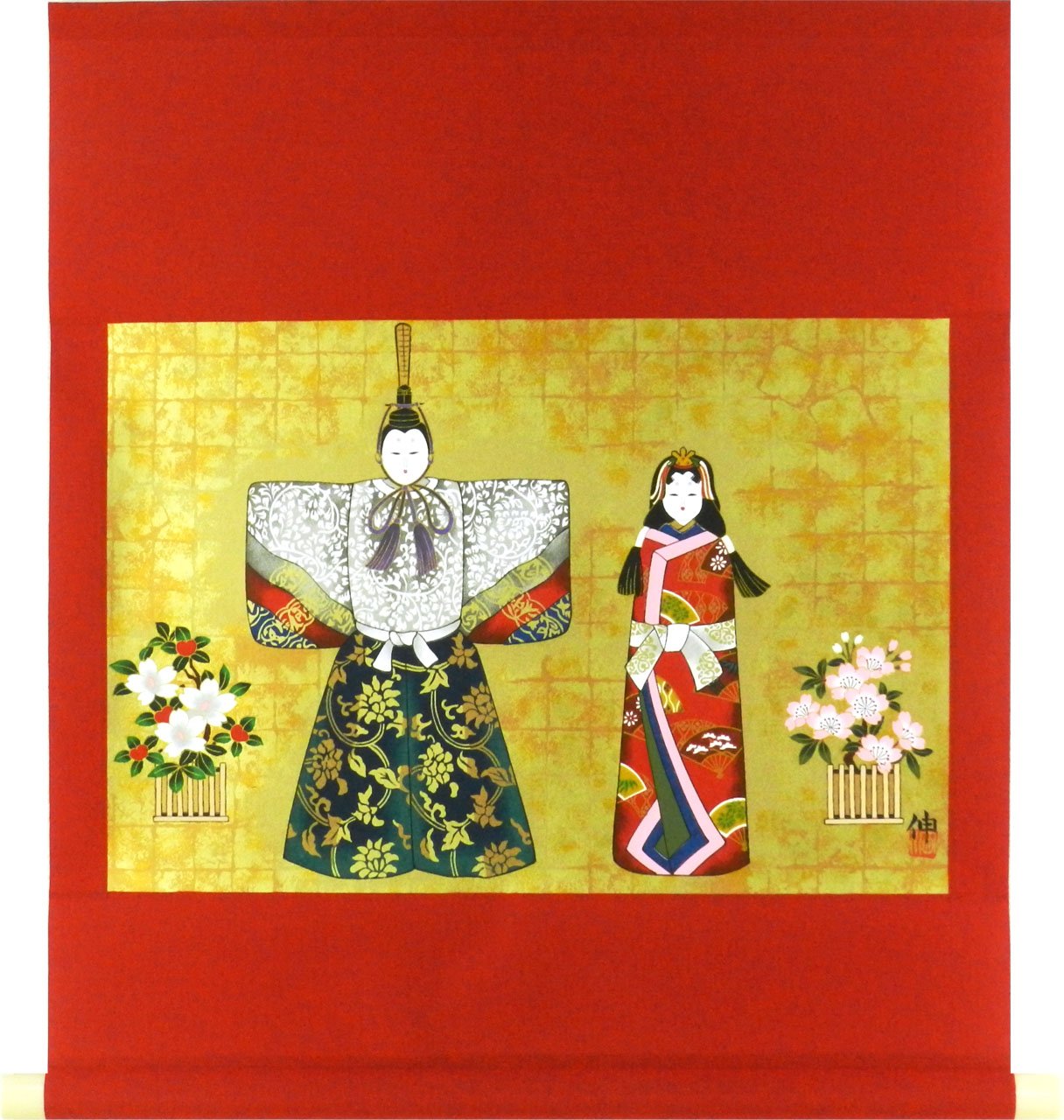 Authentic Japanese Yuzen Paper Kakejiku Wall Art - Traditional Tachibana Hanging Scroll A4065 | Perfect for Home Décor, Zen Meditation Rooms & Asian-Inspired Interiors