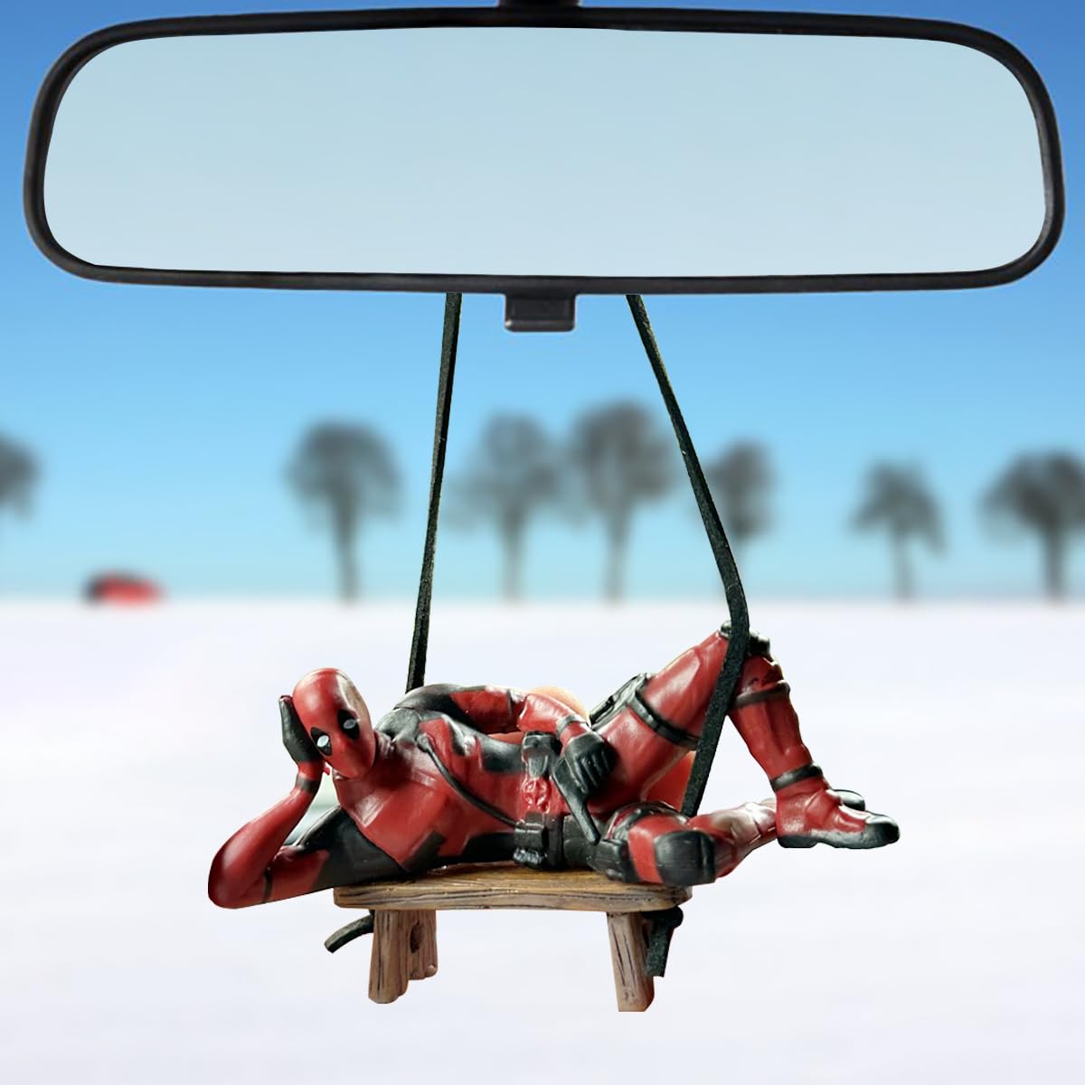 Funny Anime Car Mirror Hanging Accessories - Cute Car Pendant Decor for Rearview Mirror - Auto Interior Decoration for Anime Lovers - Perfect for Road Trips & Daily Commute