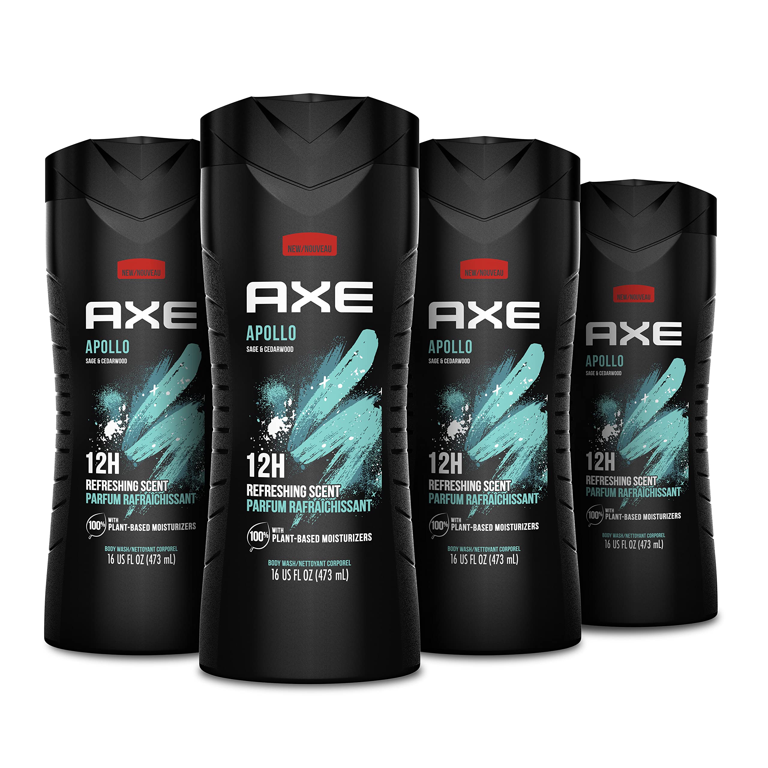 Axe Body Spray Deodorant for Men - Long Lasting Odor Protection & Freshness, Phoenix & Apollo 4-Pack with Sage & Cedarwood Scent - Ideal for Gym, Work & Daily Use