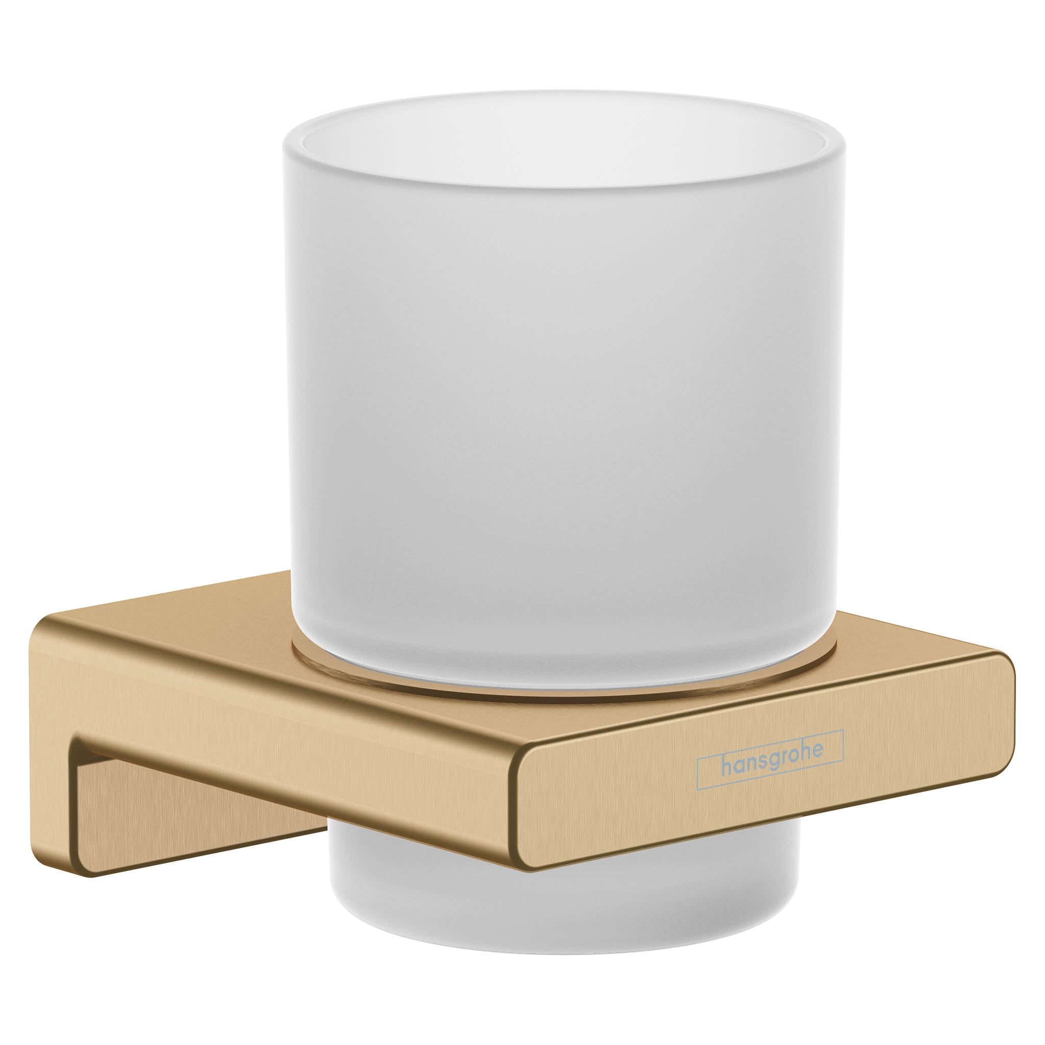 Hansgrohe AddStoris Toothbrush Tumbler in Brushed Bronze - Modern Bathroom Accessory for Toothbrush & Cup Storage (41749140) | Perfect for Small Spaces & Organized Vanities