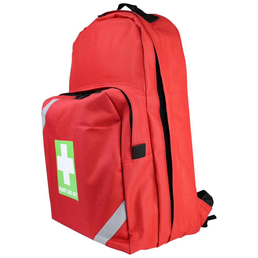 Medium Red First Aid Backpack - Emergency Medical Kit for Home, Car & Outdoor Adventures - Perfect for Camping, Hiking & Travel Safety