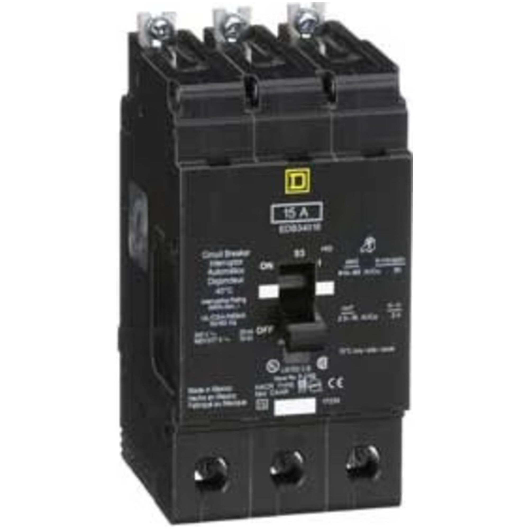 Square D by Schneider Electric EDB34015 Circuit Breaker - Reliable Electrical Protection for Home, Commercial & Industrial Use