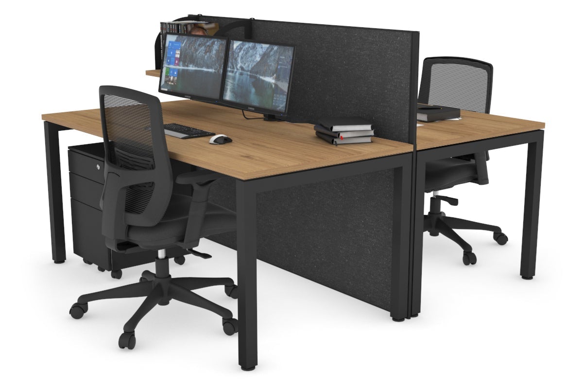 Horizon Quadro 2-Person Office Workstation Bench with Square Legs - 47