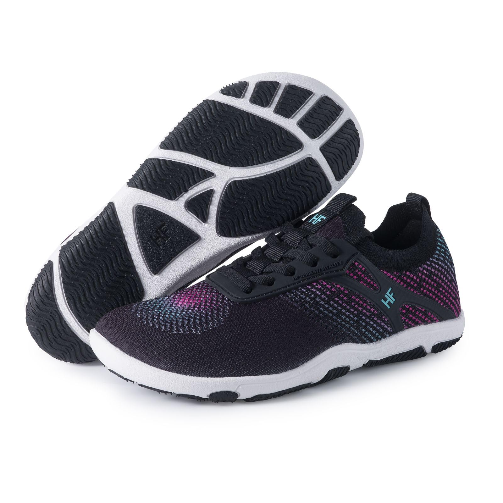 HF Vitality Healthy Ergonomic Barefoot Shoes - Zero Drop Sole, Wide Toe Box for Natural Toe Splay | Lightweight & Breathable Walking Sneakers for Men & Women | Perfect for Outdoor Running, Hiking & Everyday Comfort