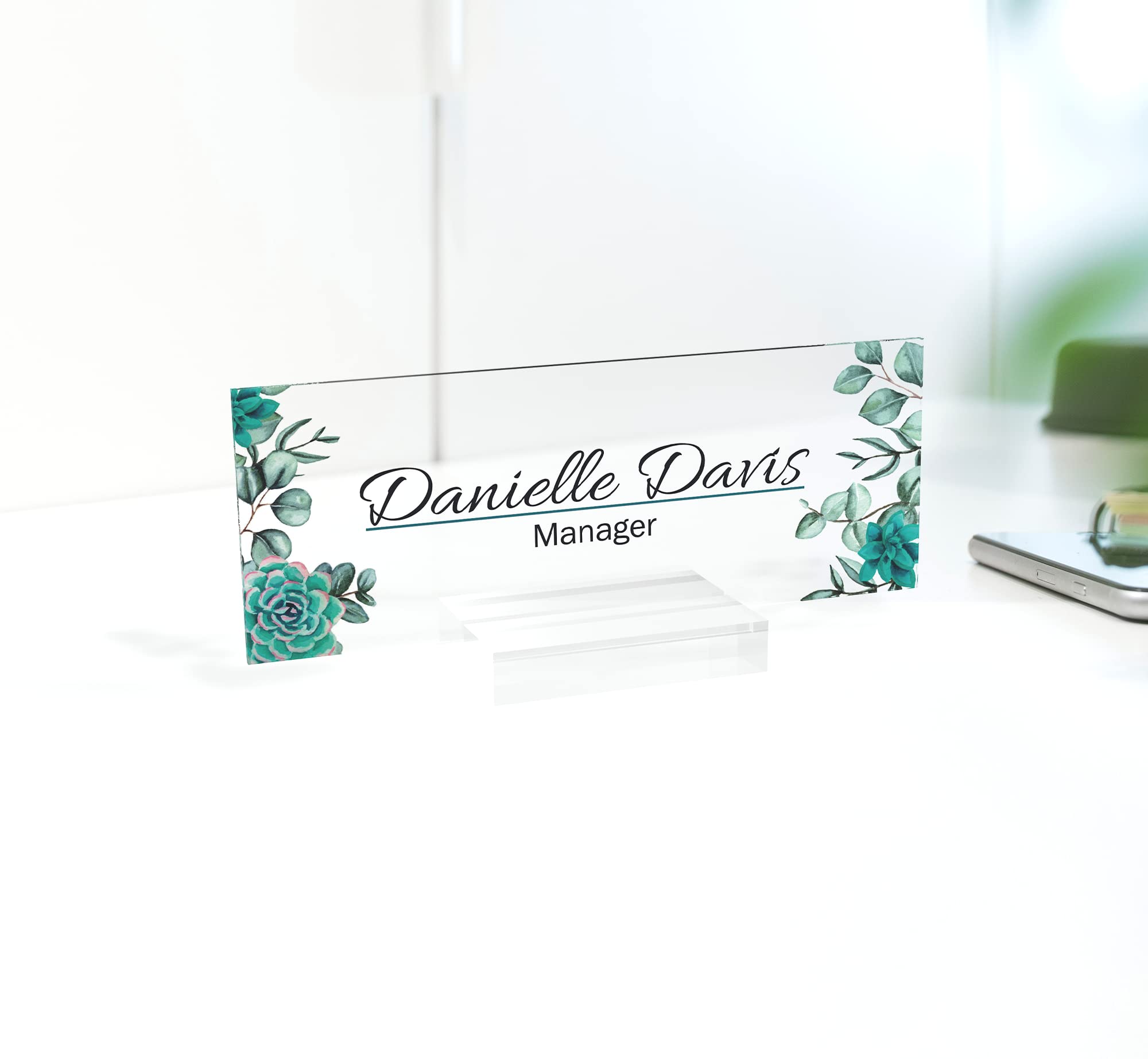 Personalized Name Plate for Desk - Custom Executive Office Decor, Unique Gifts for Dad & Teacher, Professional Desk Sign for New Job - Perfect for Office, Home Workspace & Corporate Gifts (Design-26)