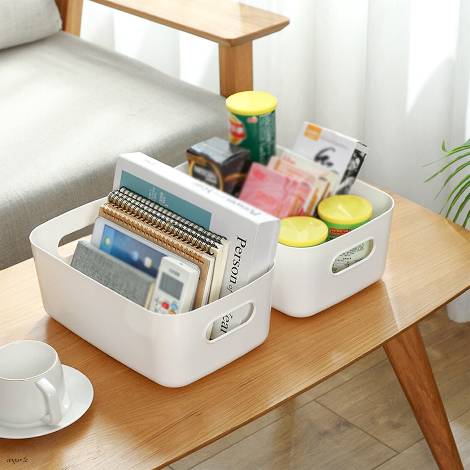 Desktop Organizer - Plastic Storage Box for Toys, Cosmetics, Snacks & Household Items | Multi-Purpose Organizer for Living Room, Office & Workspace
