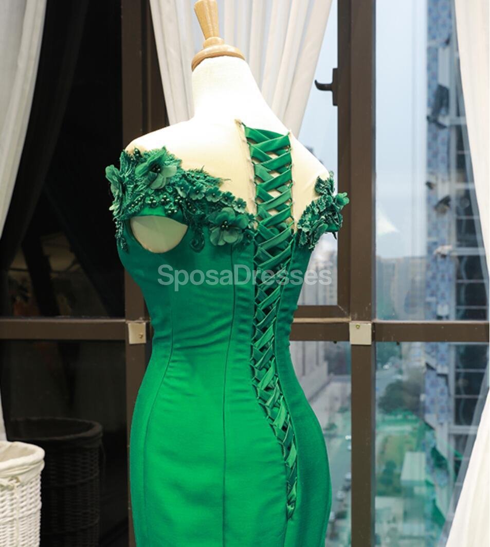 Elegant Off Shoulder Green Lace Mermaid Evening Gown - Formal Prom Dress for Women | Perfect for Homecoming, Wedding Guest & Special Occasions