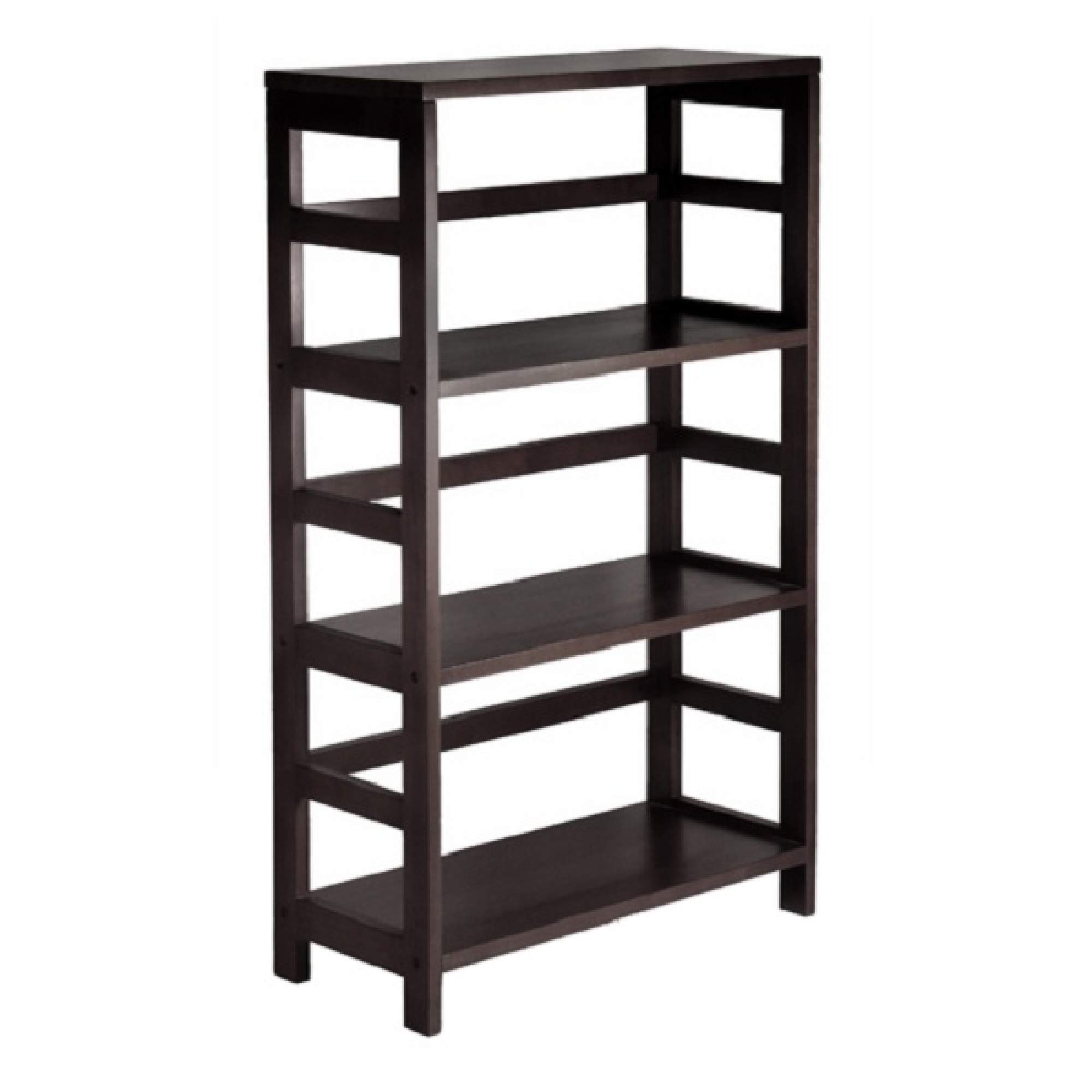 Modern 7-Piece Espresso Brown & Beige Storage Shelf Set with Baskets - 42