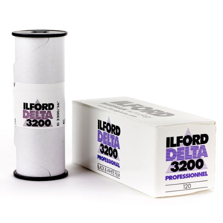 Ilford Delta 3200 Professional Black & White Film 120 Roll - High ISO for Low Light Photography & Night Scenes