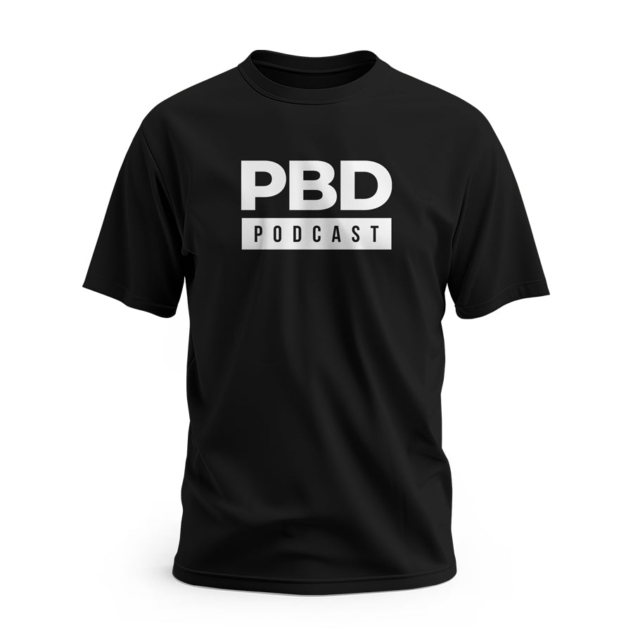 PBD Podcast Black Short Sleeve T-Shirt for Men - Comfortable Cotton Tee for Fans, Daily Wear & Casual Outfits