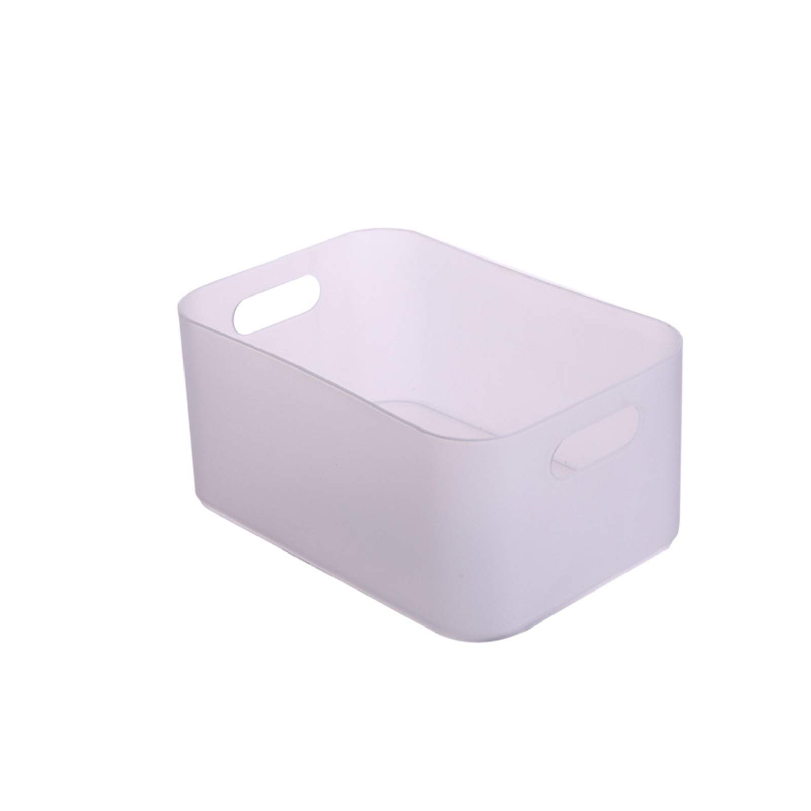 Clear Plastic Storage Basket - Bathroom Cosmetic Organizer, Kitchen Countertop Snack Box, Desktop Organizer for Home & Office Use