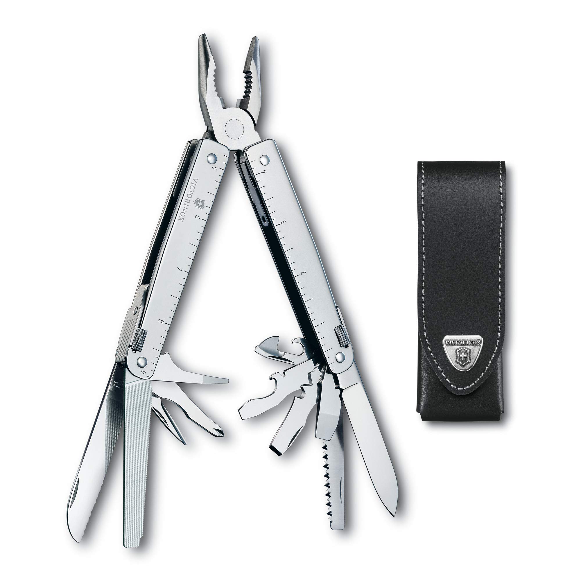 Victorinox Swiss Army Pocket Knife - 26-in-1 Multitool with Corkscrew, Fixed Blade & Nylon Case - Perfect for Camping, Hiking & Everyday Carry (EDC)