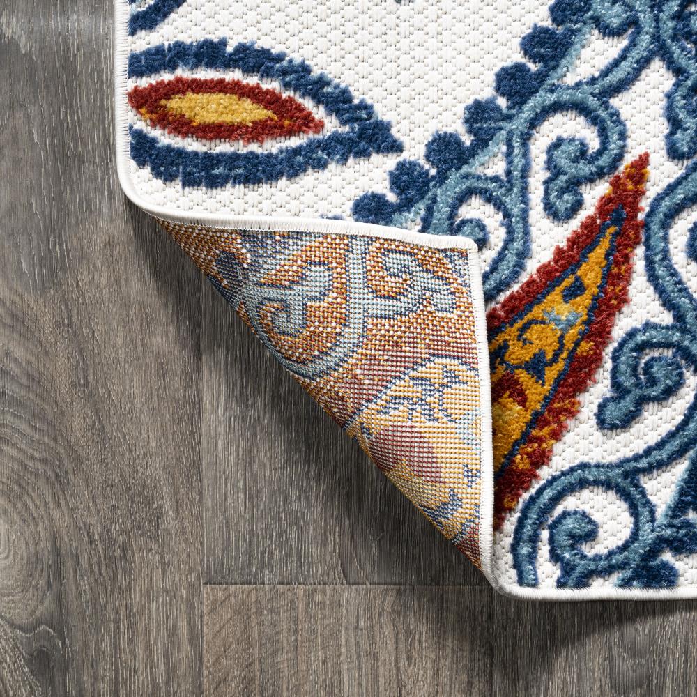 Julien Paisley High-Low Indoor/Outdoor Area Rug - Stylish Bohemian Decor for Living Room, Patio & Bedroom